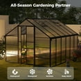 thumbnail image 2 of 10x12ft Greenhouse for Outdoors, Enhanced Aluminum Frame Greenhouse with Roof Vent, Large Walk-in Green House for Garden Backyard, 2 of 8