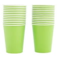 thumbnail image 6 of 72-Piece Lime Green Party Supplies, Paper Plates, Cups, and Napkins (Serves 24), 6 of 8