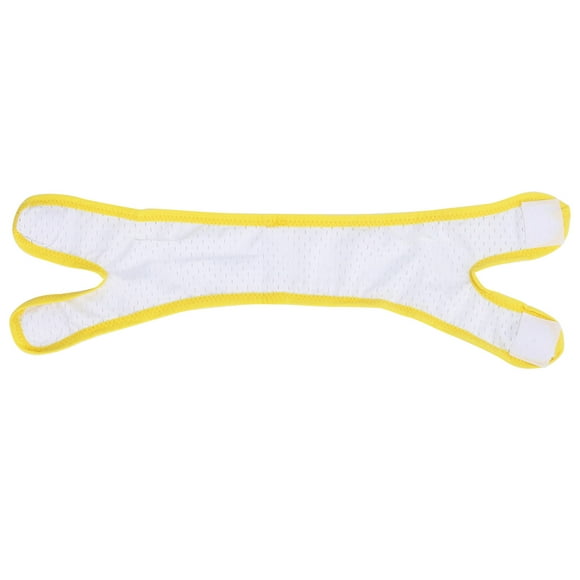 Correa antironquidos para la barbilla, malla adelgazante facial, correa transpirable, cinturón de soporte para la mandíbula para adultos (amarillo, cubierta de borde)