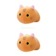 thumbnail image 1 of 2x Gato suave de dibujos animados Juguete de peluche Almohada para abrazar Animales de peluche Día de San Valentín Soledad almohada de sofá de peluche de gato, 1 of 4