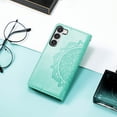 thumbnail image 5 of Allytech for Samsung Galaxy S23 Plus Wallet Case, Luxury PU Leather with Embossed Pattern, Magnetic Clasp Kickstand Card Cash Slots Shockproof Slim Flip Case with Hand Strap for Women Men - Green, 5 of 7