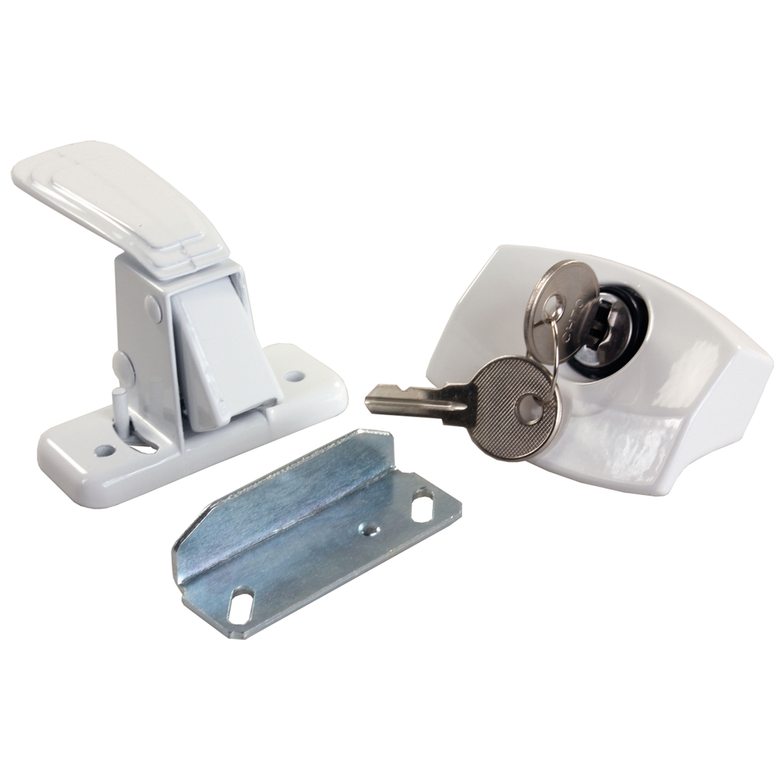 JR Products 11685 Camper Door Latch White