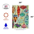 thumbnail image 2 of Toland Home Garden Stained Glass Ornaments Christmas Flag Double Sided 28x40 Inch, 2 of 5