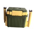 thumbnail image 2 of Caja aparejos pesca con divisor extraíble, organizador cómodo para equipo pesca, con soporte para cañas, ideal para picnic, camping y kayak. verde, 2 of 8