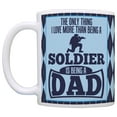 thumbnail image 2 of ThisWear Fathers Day Mug Only Thing Love More Than Being a Soldier is a Dad Coffee Mug Argyle, 2 of 4