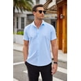 thumbnail image 2 of COOFANDY Mens Dress Shirts Button Down Short Sleeve Cooling Shirts Summer Shirts Casual T Shirts, 2 of 5