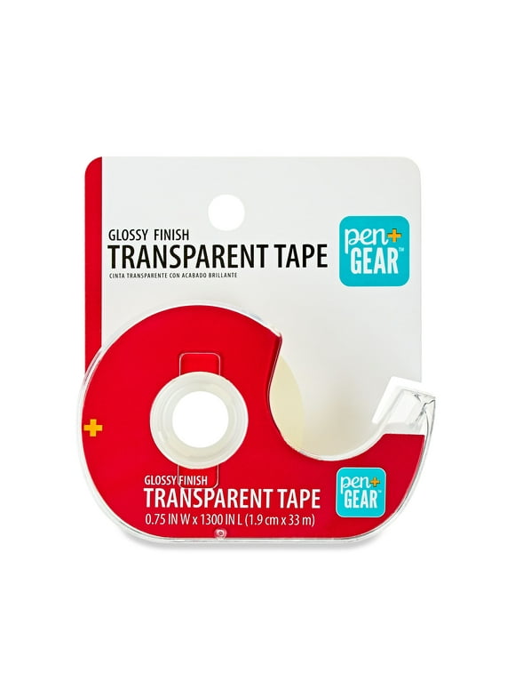 Pen + Gear Transparent Stationery Tape, .75" x 36 yd, Glossy Finish