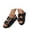 Black, variant on Jane Wardrobe Women's Casual Buckle Strap Slide Sandals, Solid Color Denim Cloth Open Toe Breathable Summer Flats for Beach & Daily Wear, 1Pair, 36-42