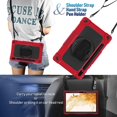 thumbnail image 5 of FIEWESEY for Samsung Galaxy Tab S8 Tablet Case,Adjustable Shoulder Strap Hand Strap Rotatable Stand Kids Shockproof Protective Case for Samsung Galaxy Tab S8/Galaxy Tab S7 11 Inch(Red/Black), 5 of 6