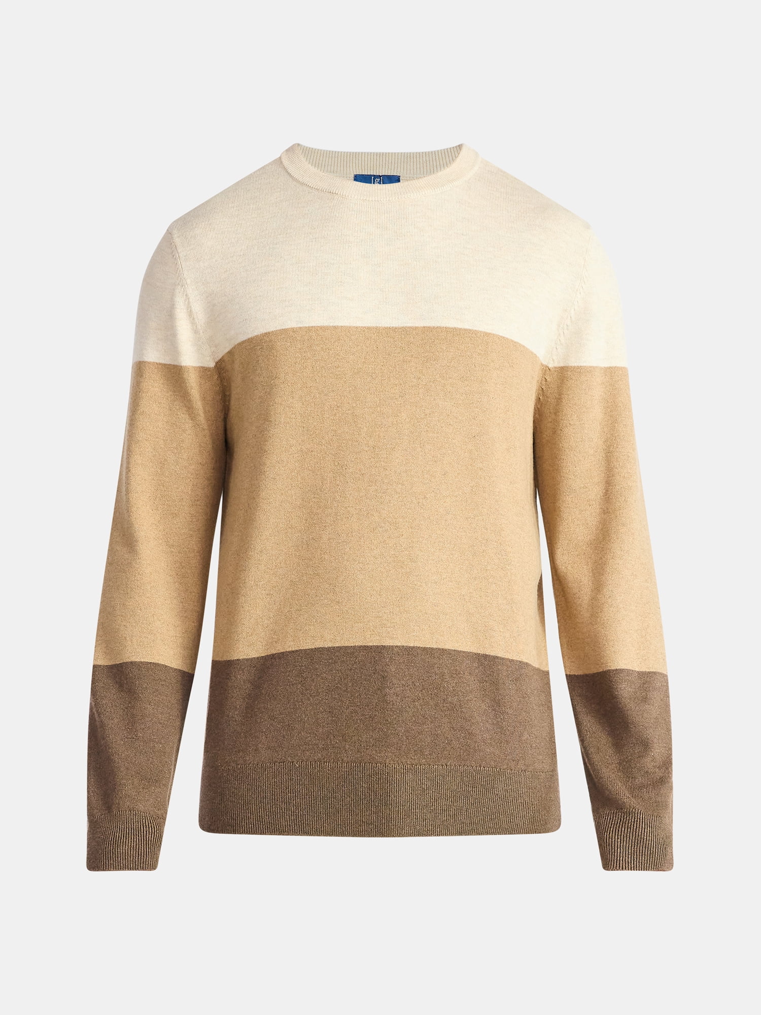 George Men's and Big Men's Colorblock Crewneck Sweater, Midweight, Sizes S-3XL