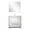 White, variant on Lafarre 36 in W White Vanity, Cultured Marble Top, Gun Metal Faucet Set & 28 in Mirror