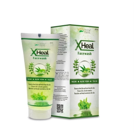Healing Pharma X Heal Face Wash Pack 2(60ml Each) Neem, Tulsi & Aloe Vera
