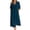 *Navy, variant on VBVC Women's Ruffled V Neck Puff Sleeve Maxi Dress , Summer Loose Flowy Beach Long Dress For Women , Ladies' Elbow Sleeve Relaxed Fit Dress with Pockets,Army Green,S-2XL
