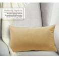 thumbnail image 2 of Nestl Velvet Throw Pillow Covers Solid Rectangle Soft Decorative Pillow Cover for Sofa, 12" x 20", Gold, Pack of 2, 2 of 8