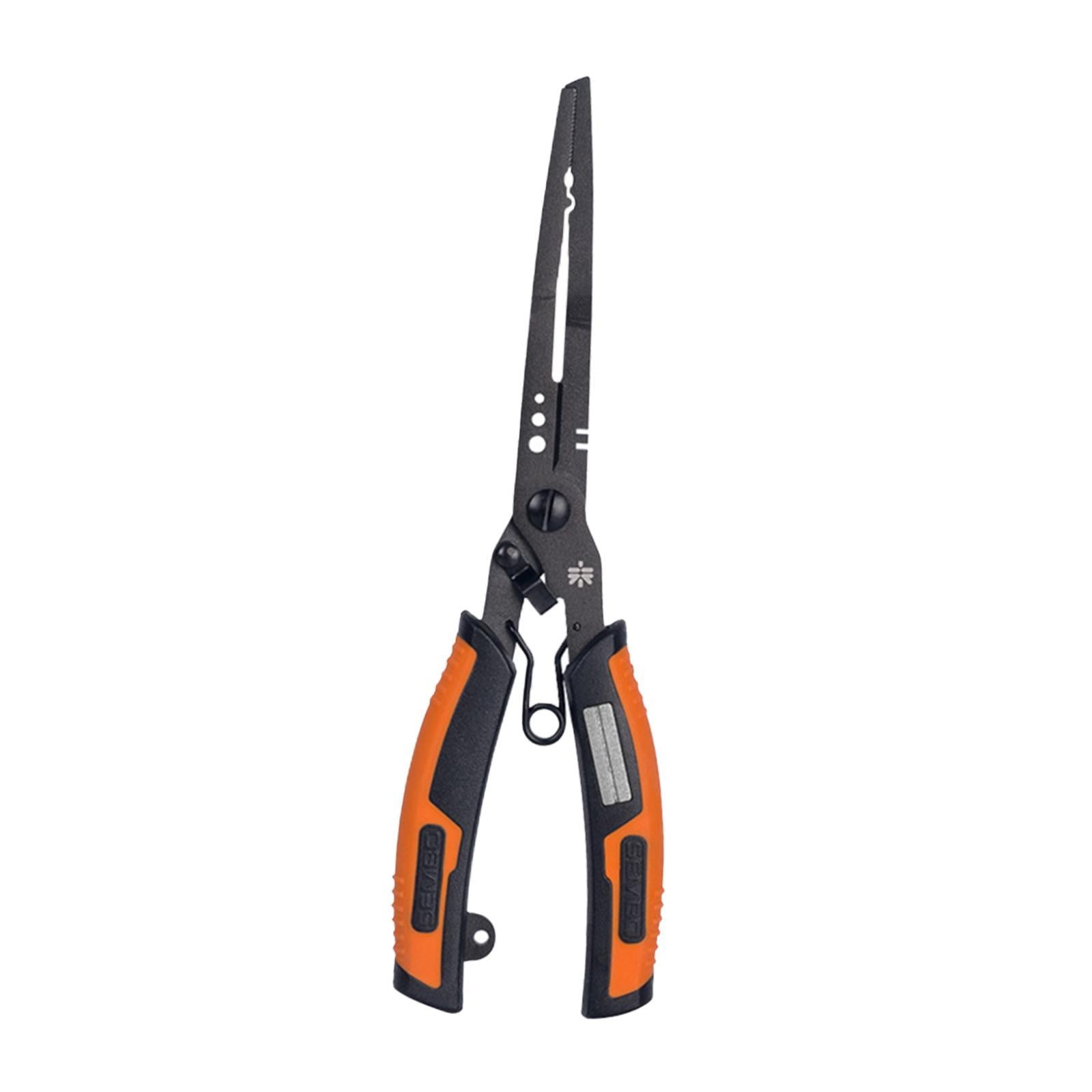 QccHieUs Fishing Pliers Hook Remover Line Cutter Equipment Gadget Portable Fishing Tackle 19.6cmx5.5cm