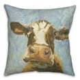 thumbnail image 2 of Creative Products Blue Painted Cow 18x18 Indoor / Outdoor Pillow, 2 of 3