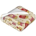 thumbnail image 2 of Salouo Cartoon Popcorn Print Bed Blankets,Flannel Blanket Comfortable Air Conditioning Blanket Lightweight Blanket for Sofa Bed Travel & Couch -40"x30", 2 of 8