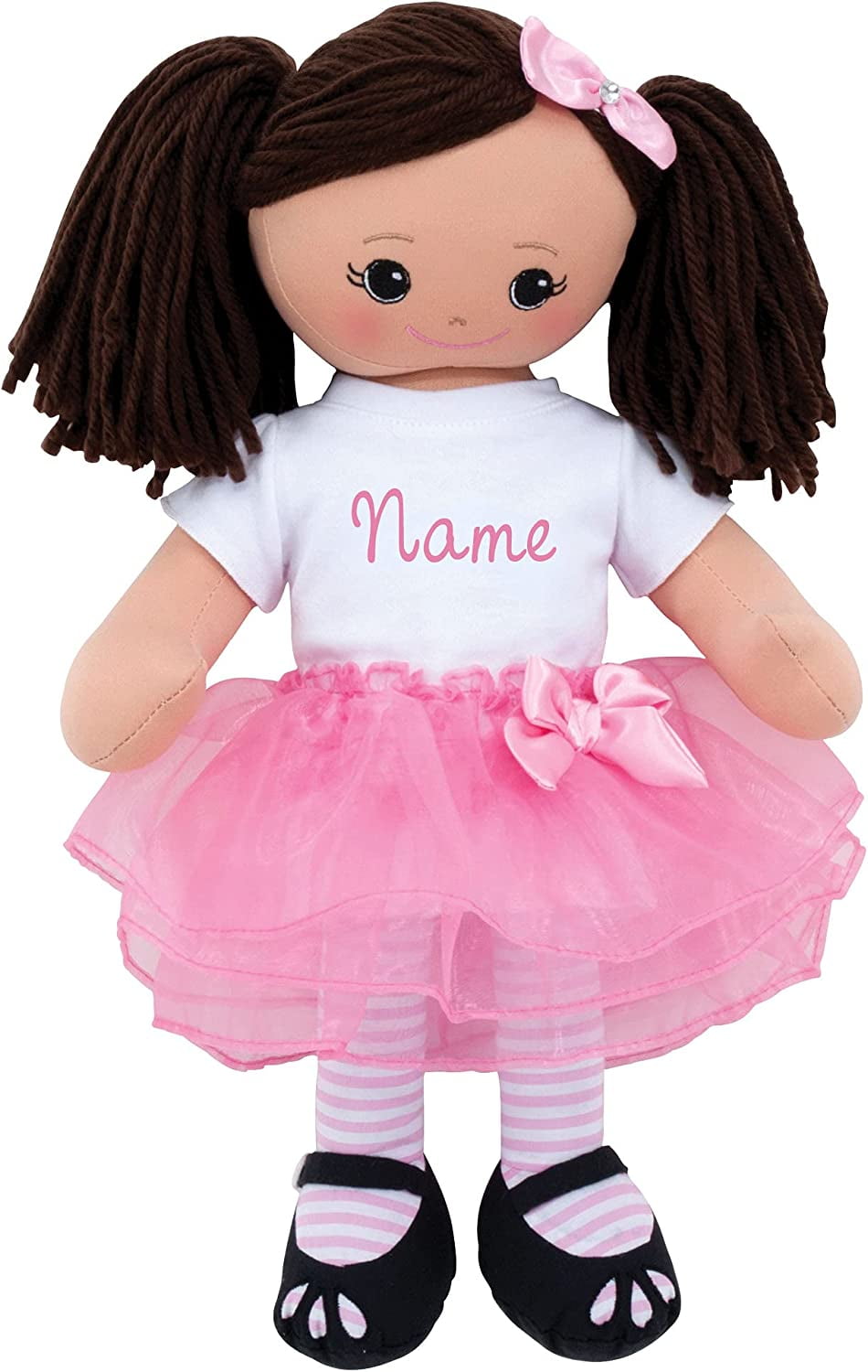 Personalized Ballerina Doll With Tutu and Hair Clip