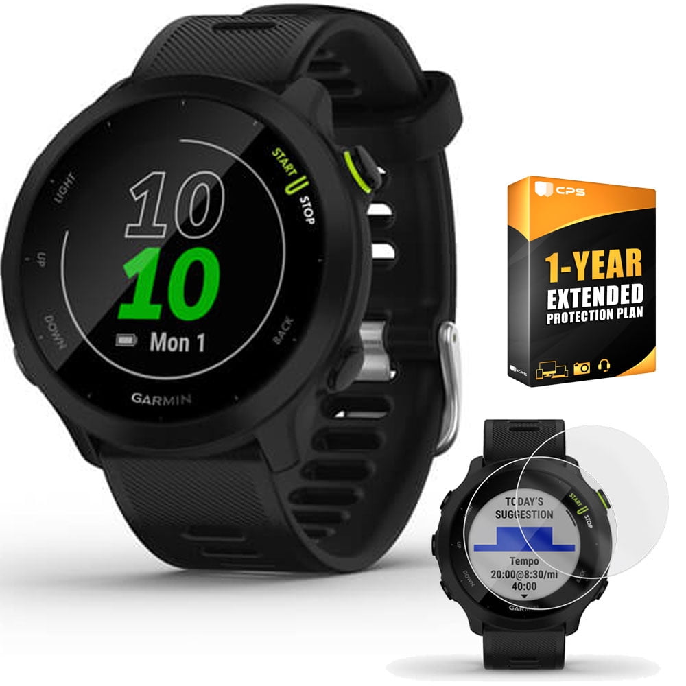 controleren waarschijnlijkheid Signaal Garmin Forerunner 55 GPS Running Watch (Black) with 2-Pack Screen Protector  Bundle - Walmart.com
