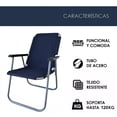 thumbnail image 4 of Silla Plegable de Playa CJR Camping Exterior Resistente y Cómoda azul marino, 4 of 6