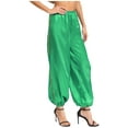 thumbnail image 2 of Eandarui Womens Halloween Desert Princess Pants Loose Bloomers Trousers Belly Dance Harem Pants Green S, 2 of 7
