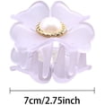 thumbnail image 3 of Clips Translucides Couleurs de Cheveux Mignons Filles Cheveux Griffes de Fleurs Forme de Gelée Femmes Clips de Pinces à Cheveux pour Rouleaux de Cheveux Clips à Cheveux (Taille, F), 3 of 3