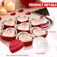 thumbnail image 3 of moldes para pasteles de corazón de aluminio con tapas, tazas desechables para hornear de corazón, 3 of 4