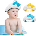 thumbnail image 1 of Jinsinto 2 Pack Baby Shower Caps For Kids Shampoo Guard Toddler Bath Caps Blue Yellow, 1 of 6