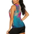 thumbnail image 3 of Fuzoiu Colorful Lightbulb Abstract Print Women's Workout Tank Top,Athletic Racerback Sports Tank,Tops Sleeveless Running Loose Fit Yoga Tops,Active Shirts for Yoga, Running, and Gym-XX-Large, 3 of 7