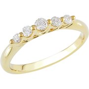 1/4 Carat T.W. Round Diamond Anniversary Ring in 10kt Yellow Gold