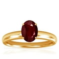thumbnail image 1 of GemsNY July Birthstone - Traditional Oval Ruby Solitaire Ring (Grade - AA | 0.65cts.), 1 of 4