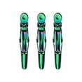 thumbnail image 2 of Kitsch Pro Crocodile Blow Dry Hair Clip, Alligator Clips for Salon or Home, Darby Clips, 3 Count (Iridescent), 2 of 4