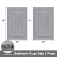 thumbnail image 3 of Juego de Alfombrillas de Baño SHACOS Súper Suaves 2 Piezas 50x80cm Gris Claro, 3 of 8