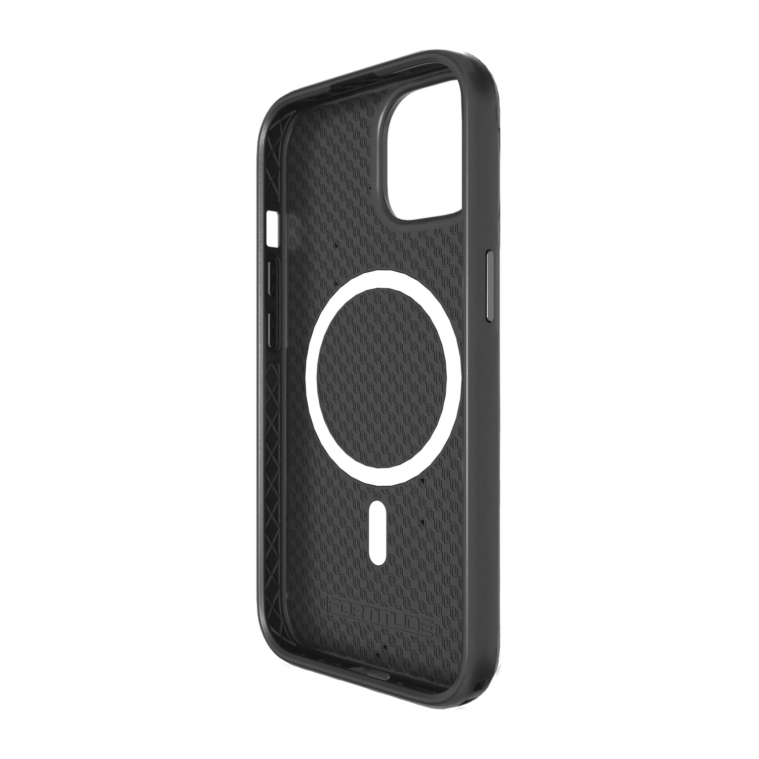cellhelmet Fortitude Series for iPhone 15 (6.1-In.); MagSafe Compatible (Onyx Black), C-FORT-i15-6.1-OB