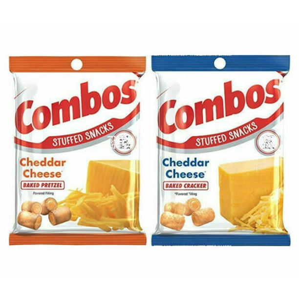 Combos Cheddar Cheese Baked Pretzel + Cracker Stuffed Snacks 6.3 Oz (2
