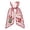 W, variant on WEIOUKC Christmas Wreath Sash for Front Door, Red & White Striped Fabric Wreath Bow Sash with Embroidered Letter & Christmas Tree, Festive Hanging Decoration for Home