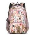 thumbnail image 2 of Poodle and Flowers Floral Backpack for School,Cute School Bag,Schoolbag with Adjustable Shoulder Straps & Padded Back,16.9 Inch, 2 of 5