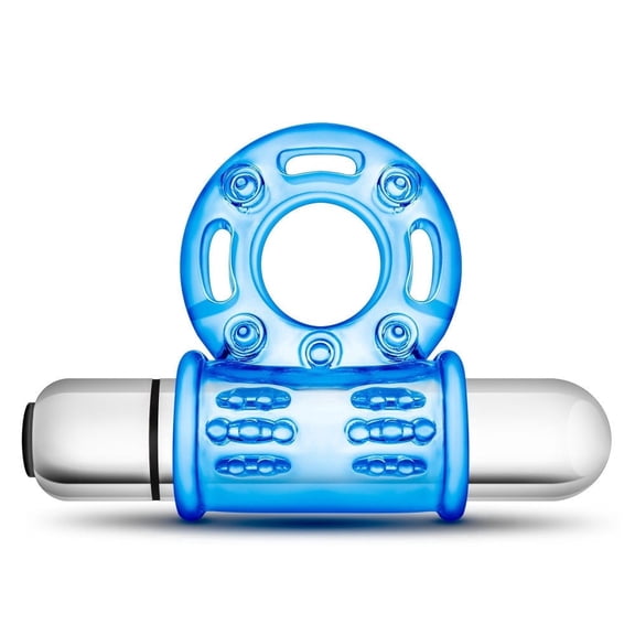 Eden Vibrating Ring with Removable Bullet, Blue