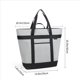 thumbnail image 3 of 2X Bolsa Térmica Aislante, Bolsas Térmicas Suaves Reutilizables de 40 L, Bolsas Térmicas Portátiles A Prueba de Fugas para Comestibles, Color Gris Playa, 3 of 3