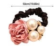 thumbnail image 3 of WIFKLSIIPG Anneau de Cheveux Fleur de Rose Filles Perles Strass Bandes de Cheveux Perles Élastiques Chouchous Porte-Queue de Cheval, 3 of 7