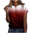 thumbnail image 1 of Chemises à Manches Courtes pour Femmes Mode Décontractée Chemises Imprimées Manches Courtes Tee-Shirt Ample Blouse Col en V Blouses à Manches Courtes pour Femmes, 1 of 5