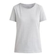 thumbnail image 2 of Time and Tru Women's Crewneck Tee with Short Sleeves, 2-Pack, Size XS-XXXL, 2 of 7