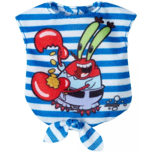 Barbie Spongebob Squarepants Fashion Pack, Blue Striped Mr. Krabs Top