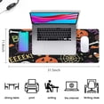 thumbnail image 5 of Long Mouse Pads for Desk,Halloween Spooky Words and Icons Pattern Desk Mats on Top Of Desks, Desk Mouse Pad Extra Large with 3mm Non-Slip Base and Stitched Edge for Gaming,Office,Work,Home 31.5x11.8in, 5 of 5