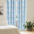 thumbnail image 2 of Ambesonne Snowflake Curtains, Bokeh Style Circles, Pair of 28"x84", Multicolor, 2 of 5