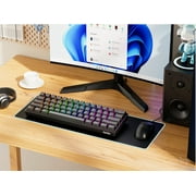 Geeky GK61 RGB USB Gaming Keyboard with Keycap Puller, Black