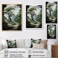 thumbnail image 4 of Designart "Green Tree Monochrome euphony" Floral & Botanical Floater Framed Wall Art Print, 4 of 7