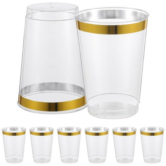 Koolleo 8pcs Plastic Water Glass Champagne Glass Juice Cup Beverage Plastic Cup Home Supplies