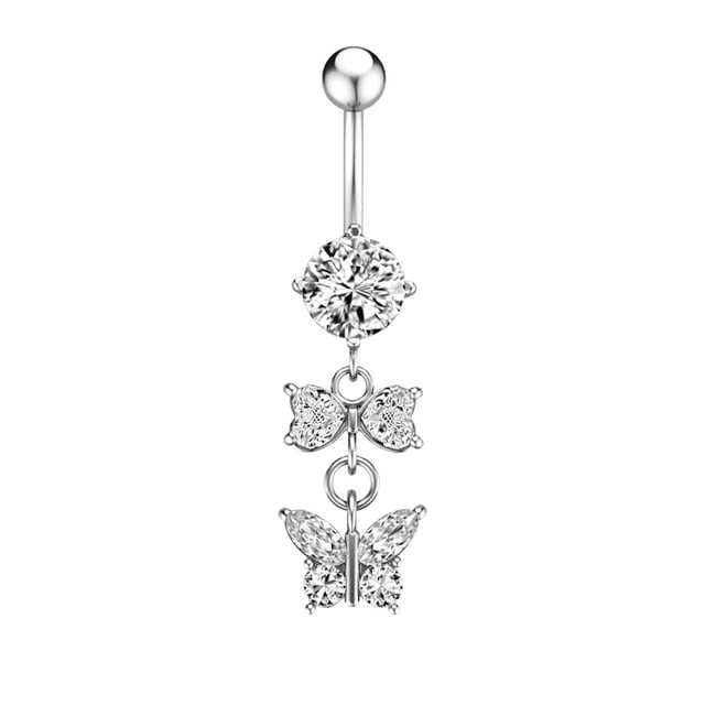 Anneau Papillon en Acier Inoxydable de Piercing du Corps Bijoux Anneau de Ventre