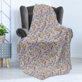 thumbnail image 4 of Funky Soft Flannel Fleece Throw Blanket, Memphis Pattern with Mosaic 3D Shapes Eighties and Nineties Style Colorful Design, Cozy Plush for Indoor and Outdoor Use, 70" x 90", Multicolor, by Ambesonne, 4 of 5